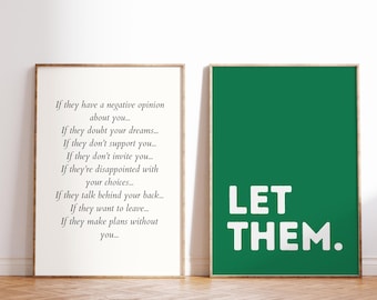 Let Them Quote Art Print: Motivational Affirmation Decor (Digital Download)