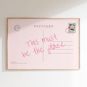 Ce must be the Place impression carte postale vintage affiche impression horizontale tendance art mural appartement Art mural rétro girly mignon NUMÉRIQUE