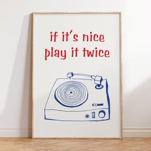 1980er Jahre Plattenspieler Poster Retro Print Geschenk Musikliebhaber Zuhause Vintage Ausstellung Französisches Poster Trendy Print Geschenk DIGITAL