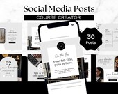 Course Creator Social Media Templates Canva | Online Course Instagram Posts | Business Marketing