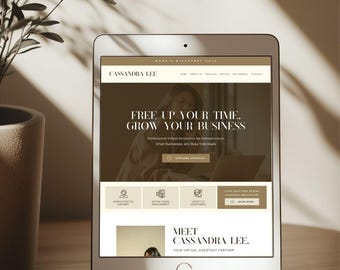 Sitio web de Canva para asistente virtual