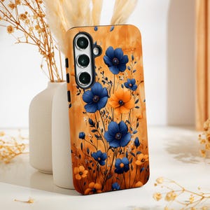 Vintage flowers Samsung Galaxy Case, For Samsung S24, Samsung S23, Samsung S22, Samsung S21, Samsung S20, Samsung S25 case, Samsung S23 FE
