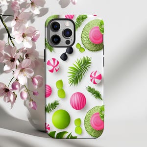 Vibrant Summer Paradise Phone Case, Pool Party Fun Vibes, Tropical Vacation Vibes, Bold Beach Mood Pattern, Playful Holiday Aesthetic Cover