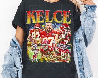 Travis Kelce Vintage T-Shirt, Football Shirt, klassisches 90er Jahre Grafik T-Shirt, Unisex, Geschenk für ihn, Retro Styles Shirt