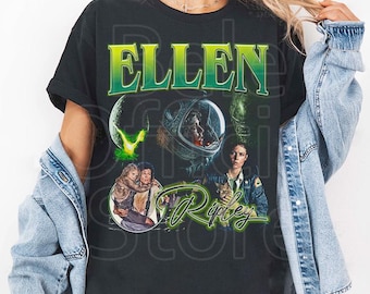 Maglietta Ellen Ripley, maglietta del film Alien, merchandising del film Alien, maglietta vintage del film horror, maglietta retrò del film horror, film Alien