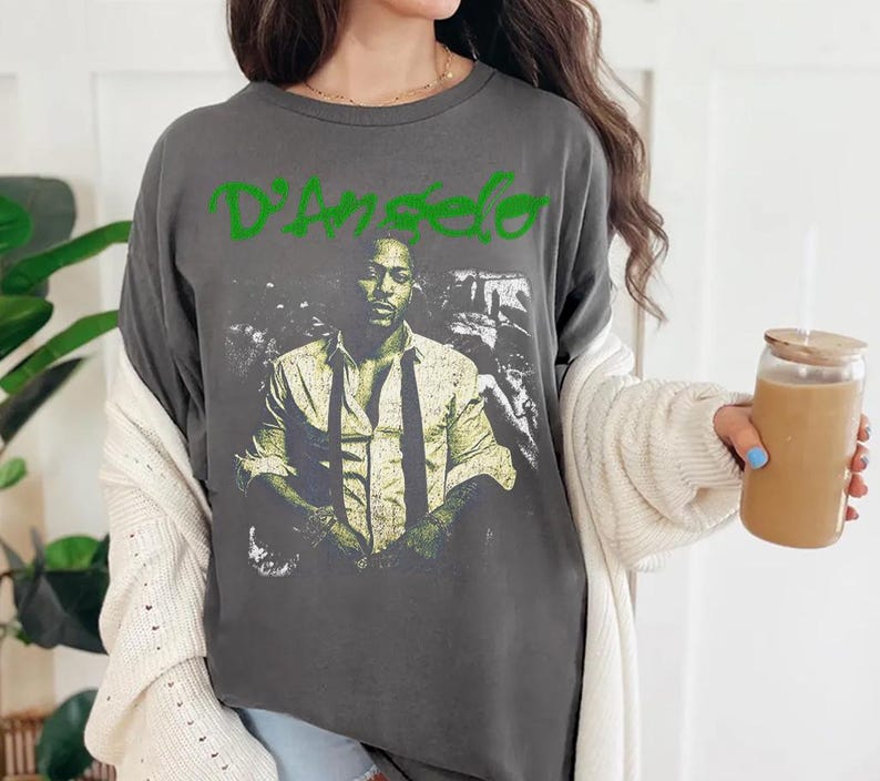 Camiseta D'Angelo, Brown Sugar, camiseta vintage de rap, música R&B de los 90 y los 2000, neo soul, camiseta musical, camiseta D'Angelo Memories imagen 3