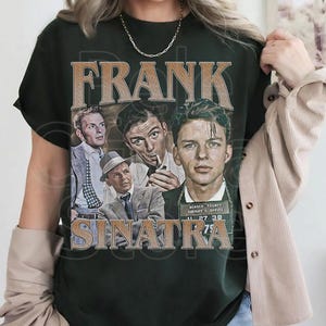 Frank Sinatra Shirt, Frank Sinatra Homage Shirt, Vintage Frank Sinatra Tribute Tee, Frank Sinatra Blue Eyes Shirt image 5
