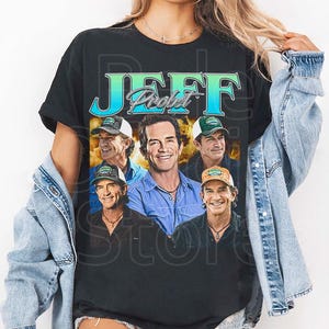 Jeff Probst Shirt Vintage Survivor Graphic Tee Jersey Bootleg 90s Style Oversized T-Shirt Unisex Gifts for Him and Her