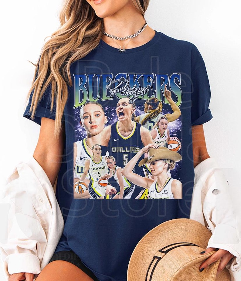 Paige Bueckers Vintage Shirt Dallas Woman Basketball image 3