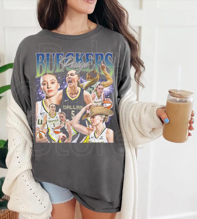 Paige Bueckers Vintage Shirt Dallas Woman Basketball image 4