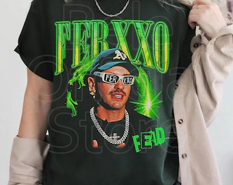 Feid Ferxxo Vintage Washed Shirt, Feid Ferxxo Shirt, Hiphop RnB Rapper Singer Homage Graphic Unisex T-Shirt, Bootleg Retro 90's Fans Gift