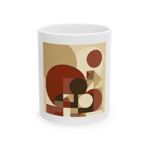 Modern Abstract Ceramic Mug | Artistic Coffee Cup | Minimalist Mug | Unique Gift for Artists | Home & Office