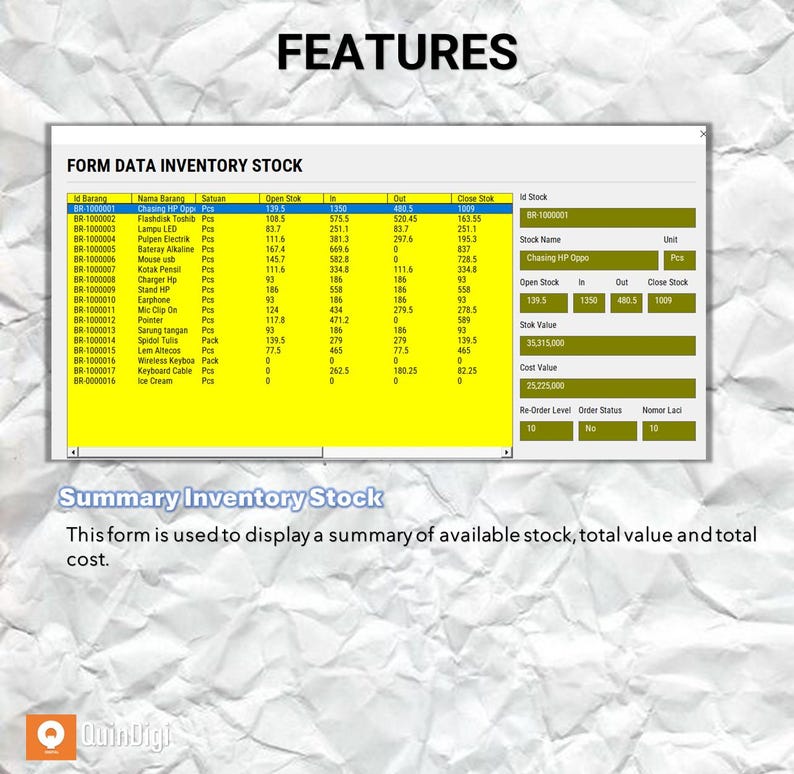 Inventory Tracker Excel VBA, Inventory List, Business Stock Management ...