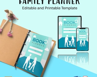 Printable and Editable Family Weekly Planner A4 US