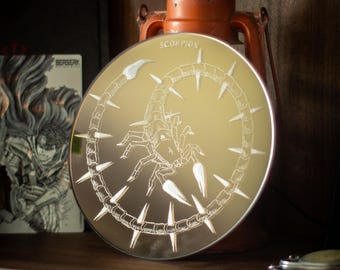 Engraved Mirror with Astrological Signs