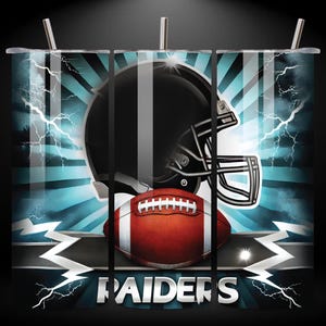 RAIDERS 20oz Skinny Tumbler Wrap PNG, Sport Mascot Tumbler Seamless Design, 20oz Sublimation Tumbler Digital Download Template