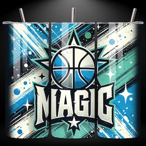 Basketball 20oz Skinny Tumbler Wrap PNG, Sport Mascot Tumbler Seamless Design, 20oz Sublimation Tumbler Digital Download Template