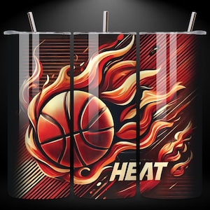 Basketball 20oz Skinny Tumbler Wrap PNG, Sport Mascot Tumbler Seamless Design, 20oz Sublimation Tumbler Digital Download Template