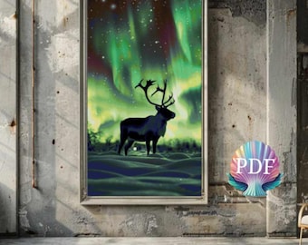 Northern Lights Arctic Aurora cross stitch PATTERN