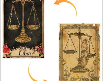 Libra Tarot | Flyp Sticker | Zodiac Stickers | Changing Car and Laptop Stickers