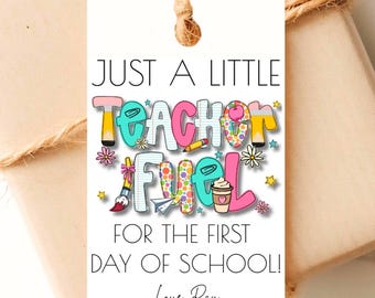 Back to School Gift Tag First Day of School Gift Tag First Week of School Gift Tag Teacher Gift Tag Coffee Gift Tag Snack Gift Tag Treat Tag