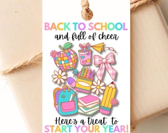 Back to School Gift Tag First Week of School Gift Tag First Day of School Gift Tag Teacher Appreciation EDITABLE Template Instant Download