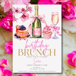 Brunch Invitation Birthday Brunch Flyer Birthday Brunch Invitation Birthday Brunch Invite Brunch Birthday Invitation Brunch Invitations