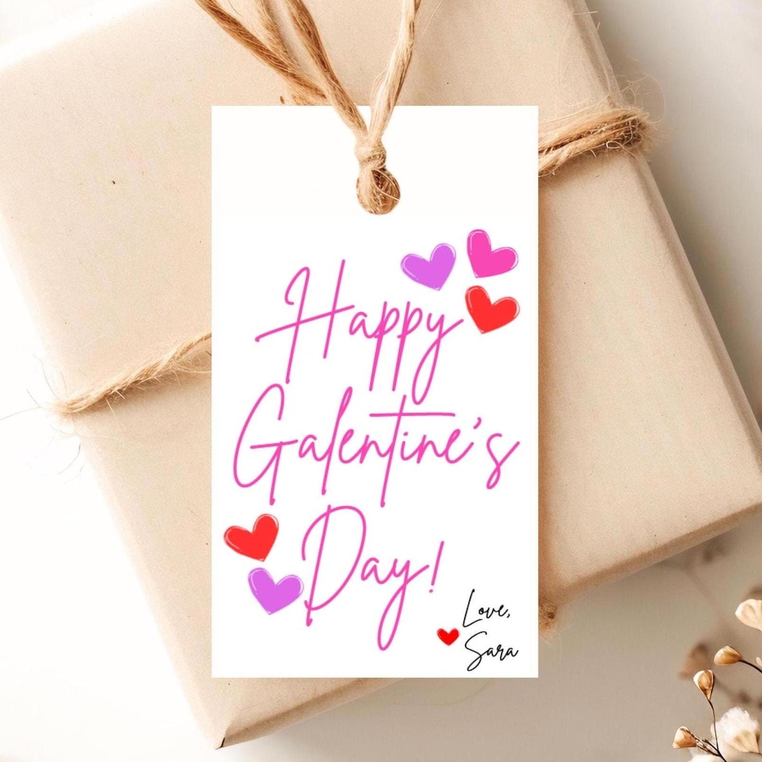 Galentine's Day Gift Tag Template Printable Favor Tags EDITABLE ...