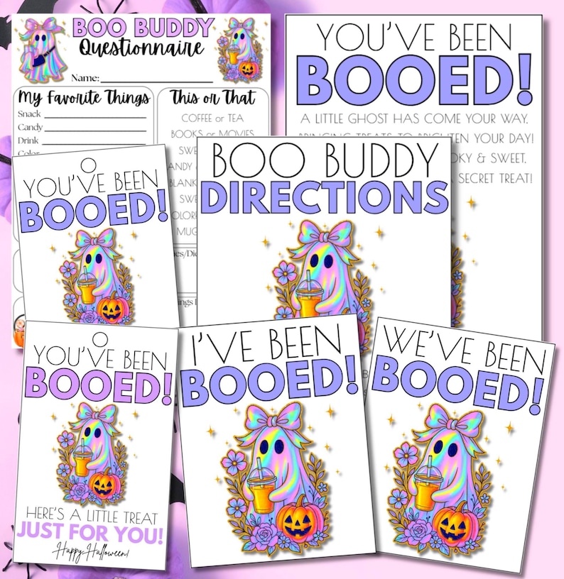 Halloween Boo Buddy Kit You’ve Been Booed Gift Tags Boo Buddies ...