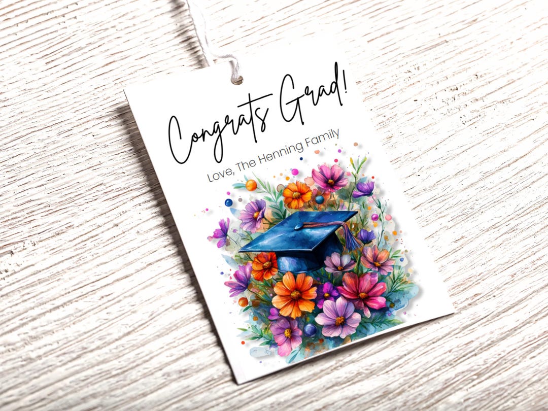 Graduation Gift Tag Graduate Gift Tag Congrats Grad Gift Tag Congrats ...