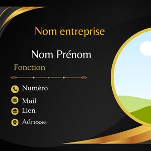 Professional Custom Business Card Canva Editable Self-Design Original Modern Template for Entrepreneurs and Self-Employed