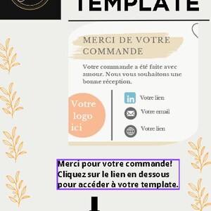 Thank you card, customer card, customer and seller relationship