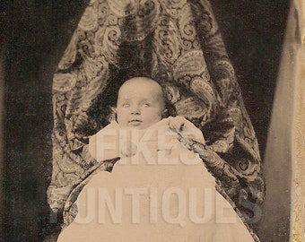 Creepy Hidden Mother with Baby - Vintage Photo Digital Download