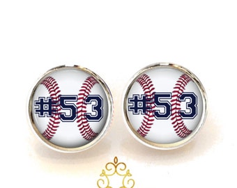 Monogram Earrings, Pendant Earrings, Baseball Stud Earrings, Dangle Earrings, Personalized Studs, Personalized Jewelry, Monogram Studs (511)