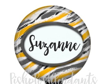 Watercolor Badge Reel | Retractable Badge Holder | Name Badge | Nurse | Teacher | Student | Style 938