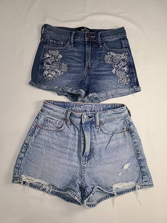 American Eagle Hollister Womens GroBe 24 Taille Distressed Denim Shorts Lot Von 2