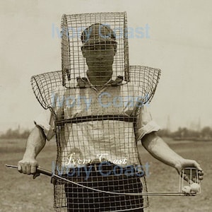 Cage Guy Vintage Golf Image Photo. Digital Download. Funny, fun, man, game, ephemera, instant, transfer, man cave, silly, male, #14/PAM