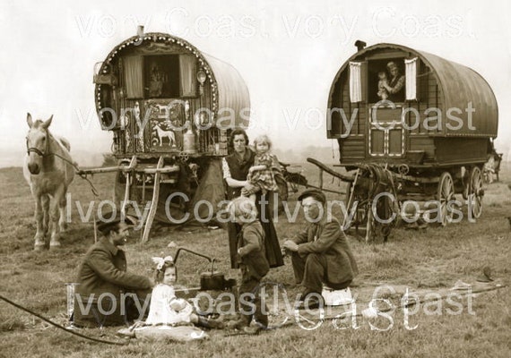Gypsy Wagon Vintage Photo Digital Download Image Traveler - Etsy