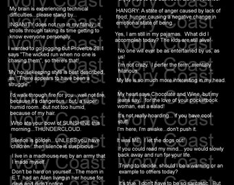 Sarcastic Funny Life #2 Quote Digital download clip art sheet for crafts, cards, collage, scrapbook, instant, sayings,  humor #20FQ