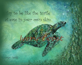 At Ease in your Own Skin Quote. Digital, Download, Art, Kid, child, inspiration, poster, print, instant, transfer, beach, image, #12/TA/WA