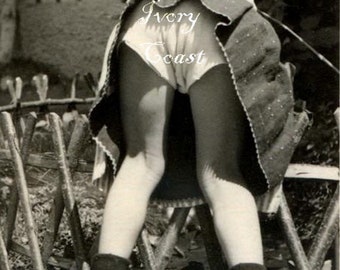 Big Girl Panties Vintage Photo. Digital, Download, Image, Instant, transfer, child, underware, funny, cute, monochrome, silly, #14/PAM