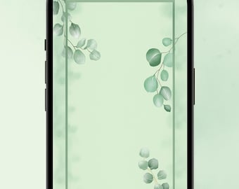 Minimal Green Leaf Wallpaper for iOS