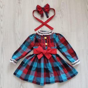 Girls Plaid Bow Dress - Adorable Outfit for a Stylish Holiday Look