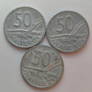 50 halierov 1943 Slovak State Coins, WWII Currency Hellers