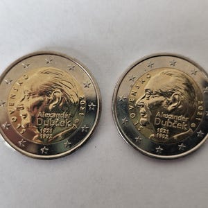 Rare 2 Euro Slovakia 2021 Commemorative Coin Politician Alexander Dubček Anniversary Slovensko Perfect Gift For History Buff