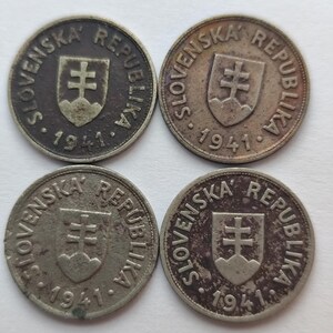 50 halierov 1941 Slovak State Coins, WWII Currency Hellers