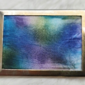 Hand-Painted Silk Brooch: Vintage Colorful Design