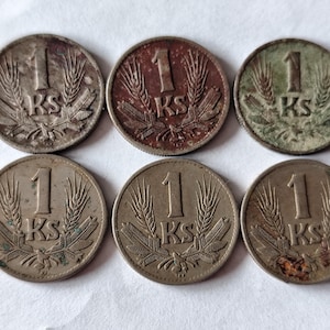 1 Koruna , 1940, Slovak State Coin, WWII Currency Crown