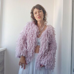 Fluffy Knit Jacket - Etsy