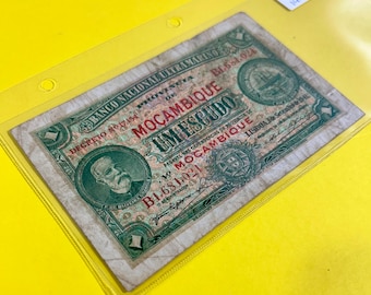 1 ESCUDO. 1 September 1941. Provincia De Mocambique. Serial# B1,681,021. P De Oliveira Chamigo. Banco Nacional Ultramarino. V F. NO GRADED.